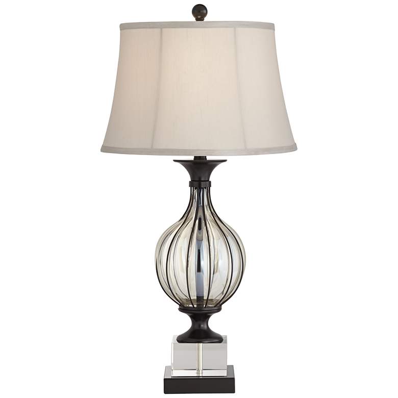 Image 7 Pacific Coast Lighting Alexandra Traditional Clear Glass USB Table Lamp more views
