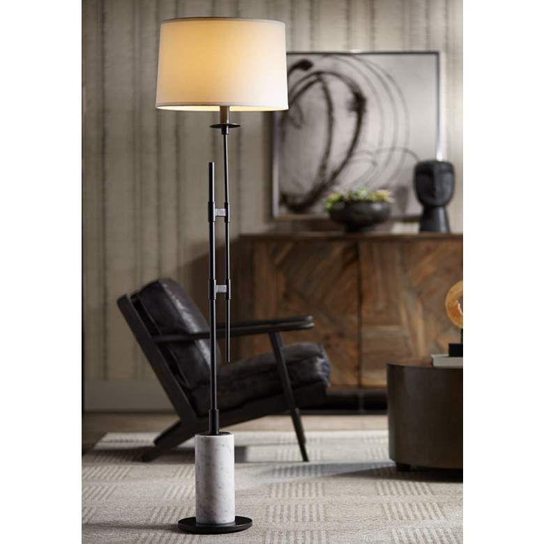 Image 1 Pacific Coast Lighting Antenna 65 1/2 inch Marble and Black Floor Lamp