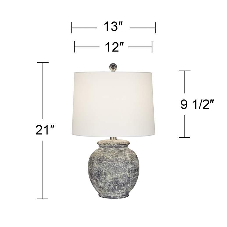 Image 7 Pacific Coast Lighting Anza Faux Stone Wash Rustic Ceramic Table Lamp more views