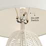 3_Pacific Coast Lighting Aria 29 1/2" Woven White Rope Cage Table Lamp more views