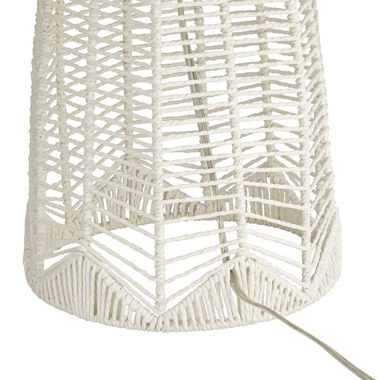 Image 4 Pacific Coast Lighting Aria 29 1/2" Woven White Rope Cage Table Lamp more views