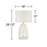 6_Pacific Coast Lighting Aria 29 1/2" Woven White Rope Cage Table Lamp more views