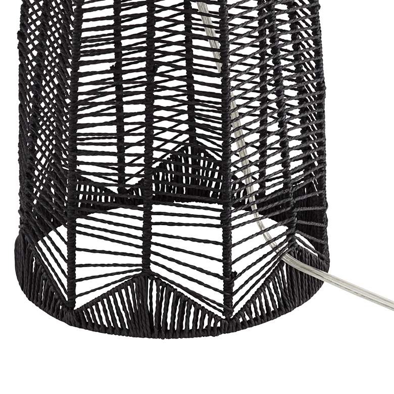 Image 6 Pacific Coast Lighting Aria Open Cage Black Rope Table Lamp more views