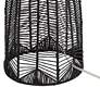 Pacific Coast Lighting Aria Open Cage Black Rope Table Lamp in scene