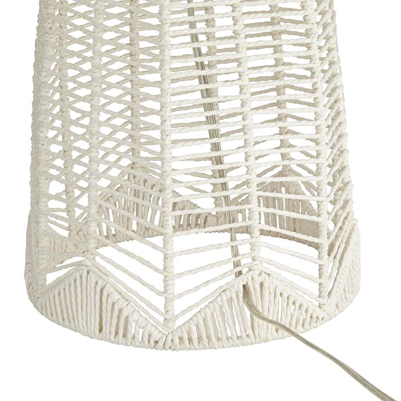 Image 4 Pacific Coast Lighting Aria Woven White Rope Cage Table Lamp more views