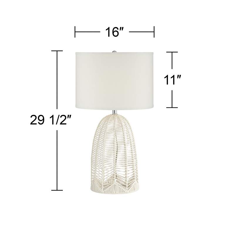 Image 6 Pacific Coast Lighting Aria Woven White Rope Cage Table Lamp more views