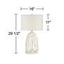Pacific Coast Lighting Aria Woven White Rope Cage Table Lamp