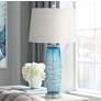 Pacific Coast Lighting Artic Blue Sea Handcrafted Modern Glass Table Lamp
