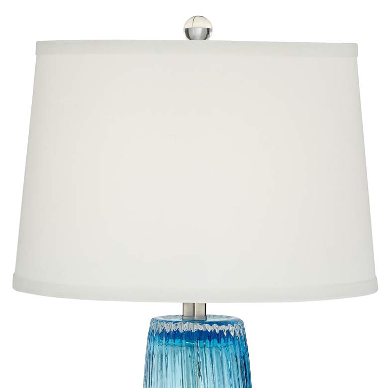 Image 3 Pacific Coast Lighting Artic Blue Sea Handcrafted Modern Glass Table Lamp more views