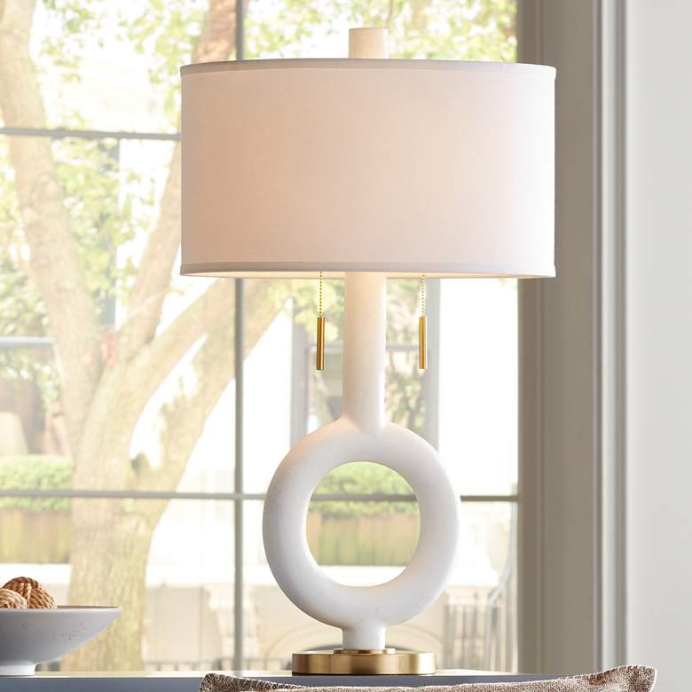 Image 1 Pacific Coast Lighting Athena 30.7 inch Open Circle Modern Table Lamp
