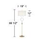 Pacific Coast Lighting Athena 66 1/2" White and Gold Modern Floor Lamp