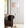Pacific Coast Lighting Athena White and Gold Modern Floor Lamp