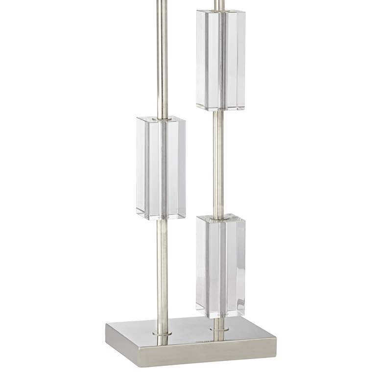 Image 3 Pacific Coast Lighting Aurora 29 3/4" Nickel and Crystal Table Lamp more views