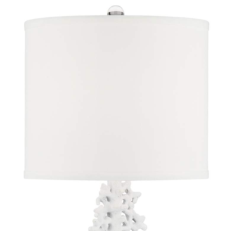 Image 4 Pacific Coast Lighting Avery White Finish Faux Coral Table Lamps Set of 2 more views