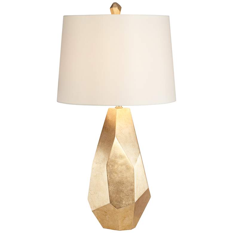 Image 2 Pacific Coast Lighting Avizza Champagne Finish Faceted Modern Table Lamp