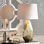 Pacific Coast Lighting Avizza Champagne Finish Faceted Modern Table Lamp
