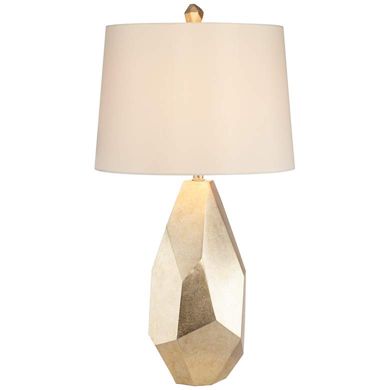 Image 4 Pacific Coast Lighting Avizza Champagne Finish Faceted Modern Table Lamp more views