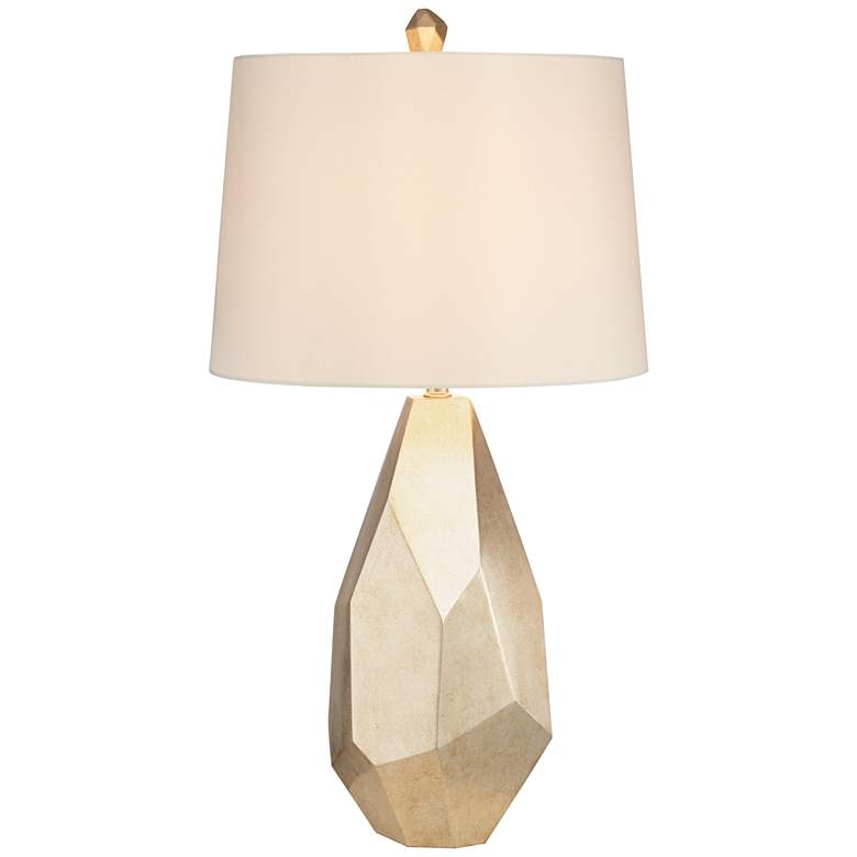 Image 5 Pacific Coast Lighting Avizza Champagne Finish Faceted Modern Table Lamp more views