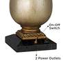 Pacific Coast Lighting Barrett Tarnished Silver Urn Table Lamp with Outlets