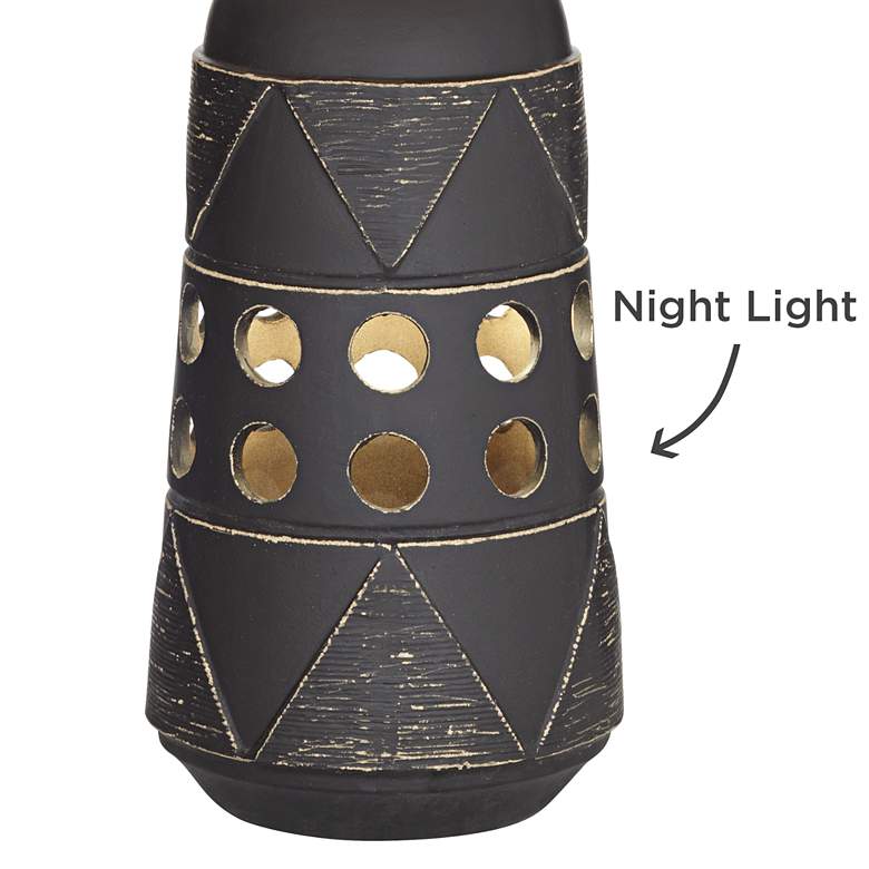 Image 6 Pacific Coast Lighting Black Modern Ceramic Night Light Table Lamp more views