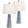 Pacific Coast Lighting Bluestone Faux Marble Modern Table Lamps Set of 2