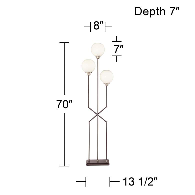 Image 3 Pacific Coast Lighting Boulevard 70" 3-Light Modern Floor Lamp more views