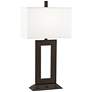 Pacific Coast Lighting Bronze Workstation Outlets and USB Ports Table Lamp