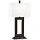 Pacific Coast Lighting Bronze Workstation Outlets and USB Ports Table Lamp
