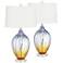 Pacific Coast Lighting Camila Blue Yellow Northglass Table Lamps Set of 2