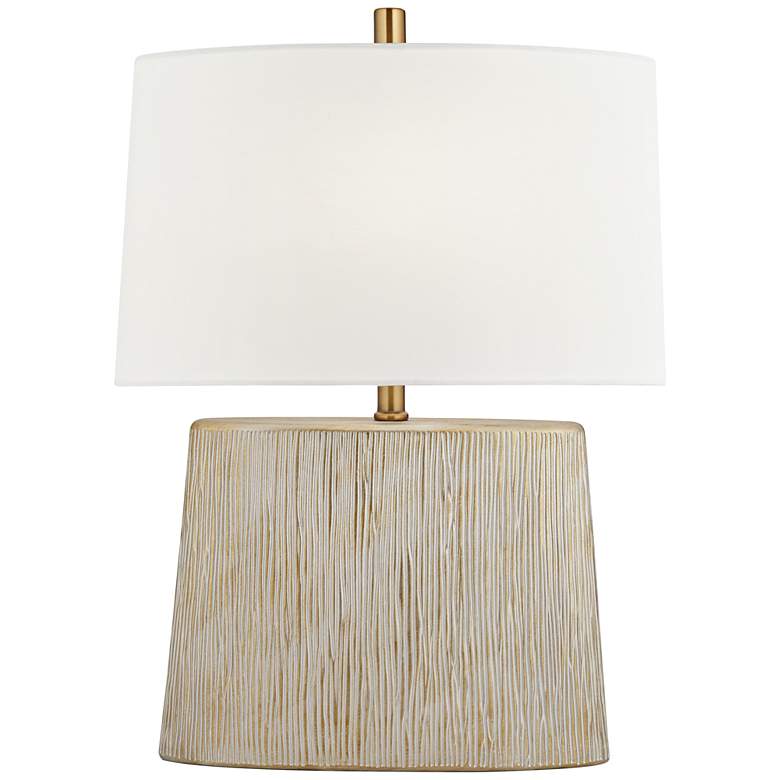 Image 2 Pacific Coast Lighting Capriele 23 1/2 inch Gold Faux Rock Accent Lamp