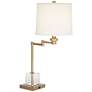 Pacific Coast Lighting Carnegie Acrylic and Warm Gold Swing Arm Table Lamp