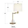 Pacific Coast Lighting Carnegie Acrylic and Warm Gold Swing Arm Table Lamp