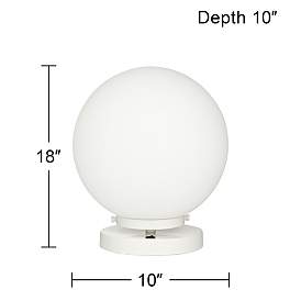 Image4 of Pacific Coast Lighting Casper 11 1/2" High White Globe Accent Lamp more views