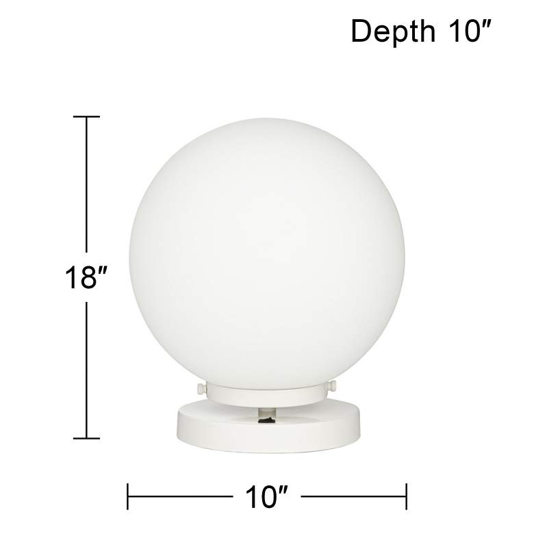 Image 4 Pacific Coast Lighting Casper 11 1/2" High White Globe Accent Lamp more views
