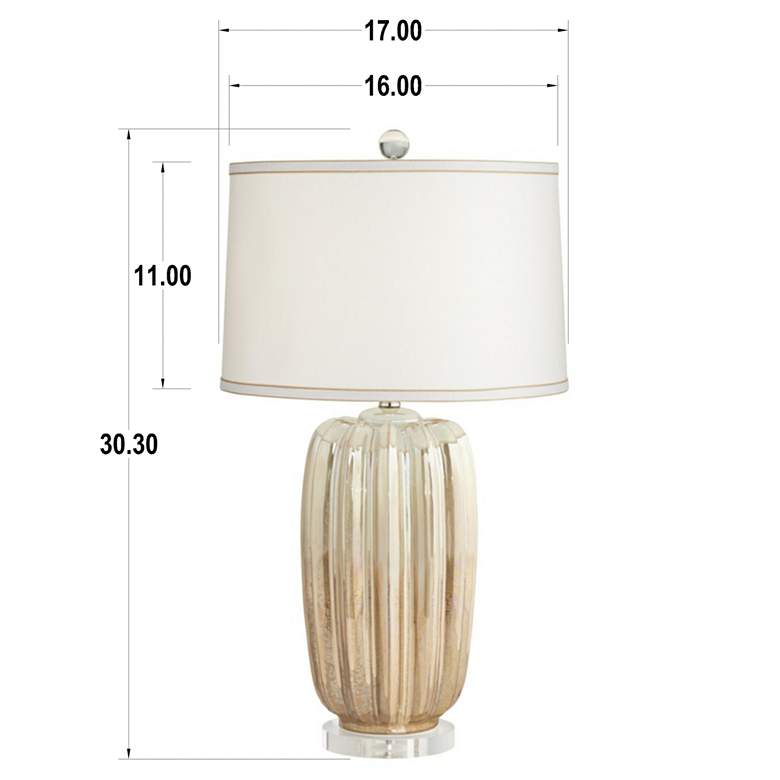 Image 6 Pacific Coast Lighting Champagne 30" Modern Ceramic Table Lamp more views