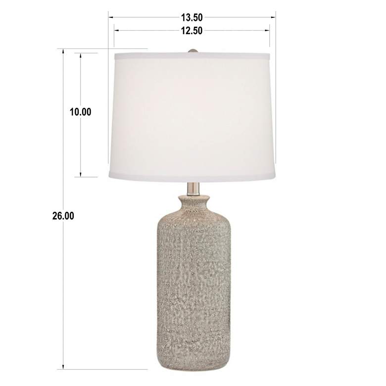 Image 7 Pacific Coast Lighting Chinon 26" High French Gray Ceramic Table Lamp more views