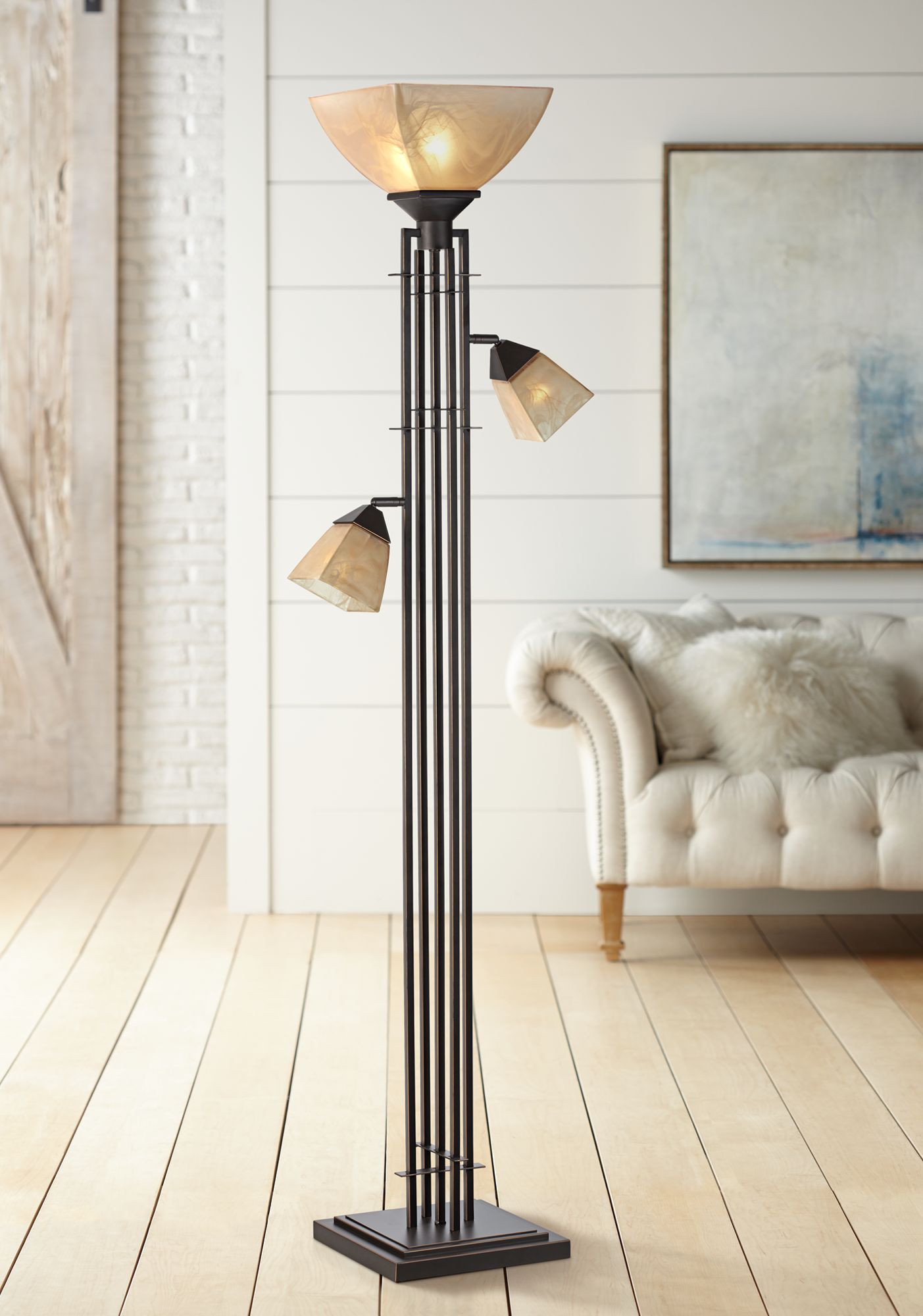 3 light store torchiere floor lamp