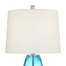 Image3 of Pacific Coast Lighting Clearwater 28" Ocean Blue Glass Lamps Set of 2 more views