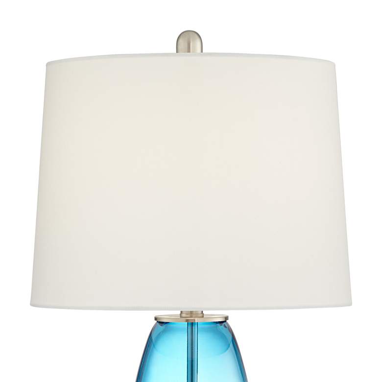 Image 3 Pacific Coast Lighting Clearwater 28" Ocean Blue Glass Lamps Set of 2 more views