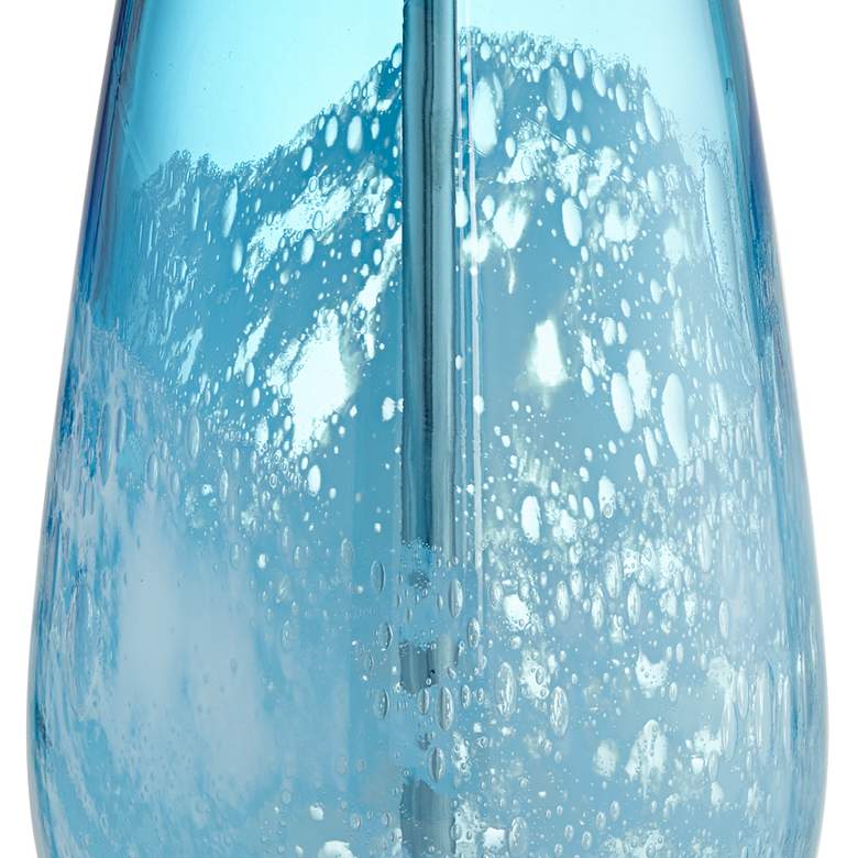 Image 4 Pacific Coast Lighting Clearwater 28 inch Ocean Blue Glass Lamps Set of 2 more views