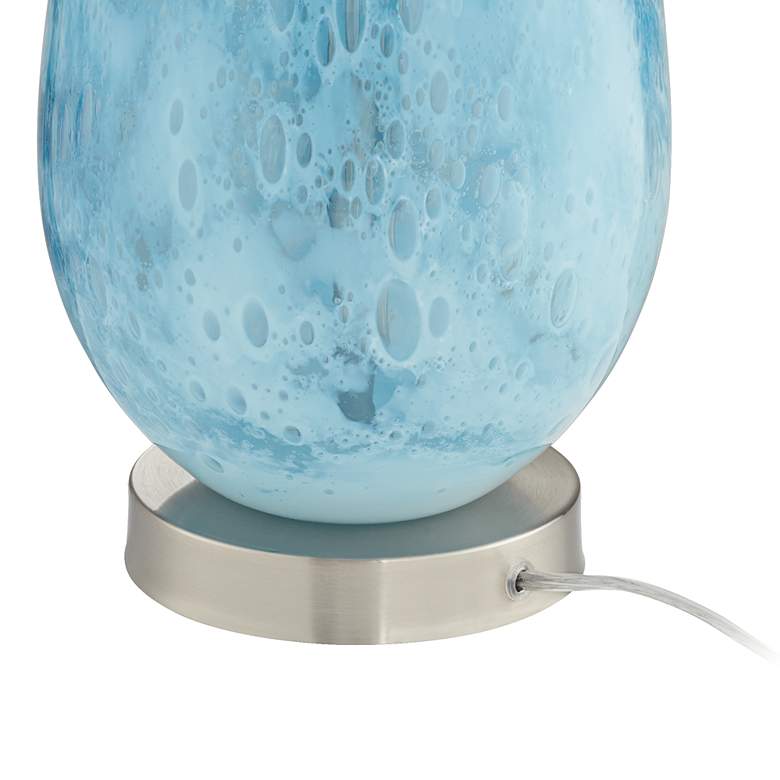 Image 5 Pacific Coast Lighting Clearwater 28" Ocean Blue Glass Lamps Set of 2 more views