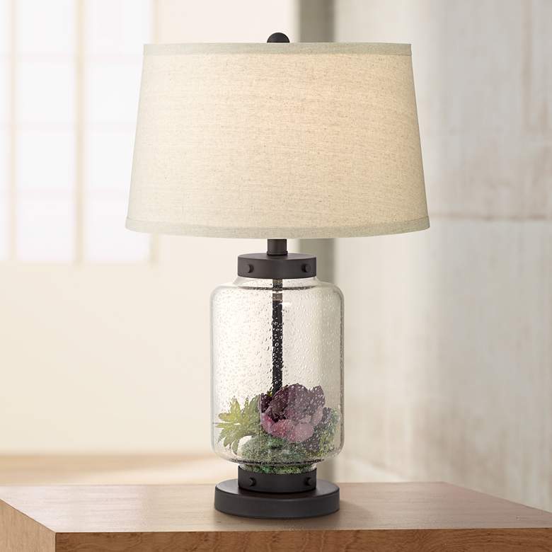 Image 1 Pacific Coast Lighting Collectors Dream Clear Glass Fillable Table Lamp