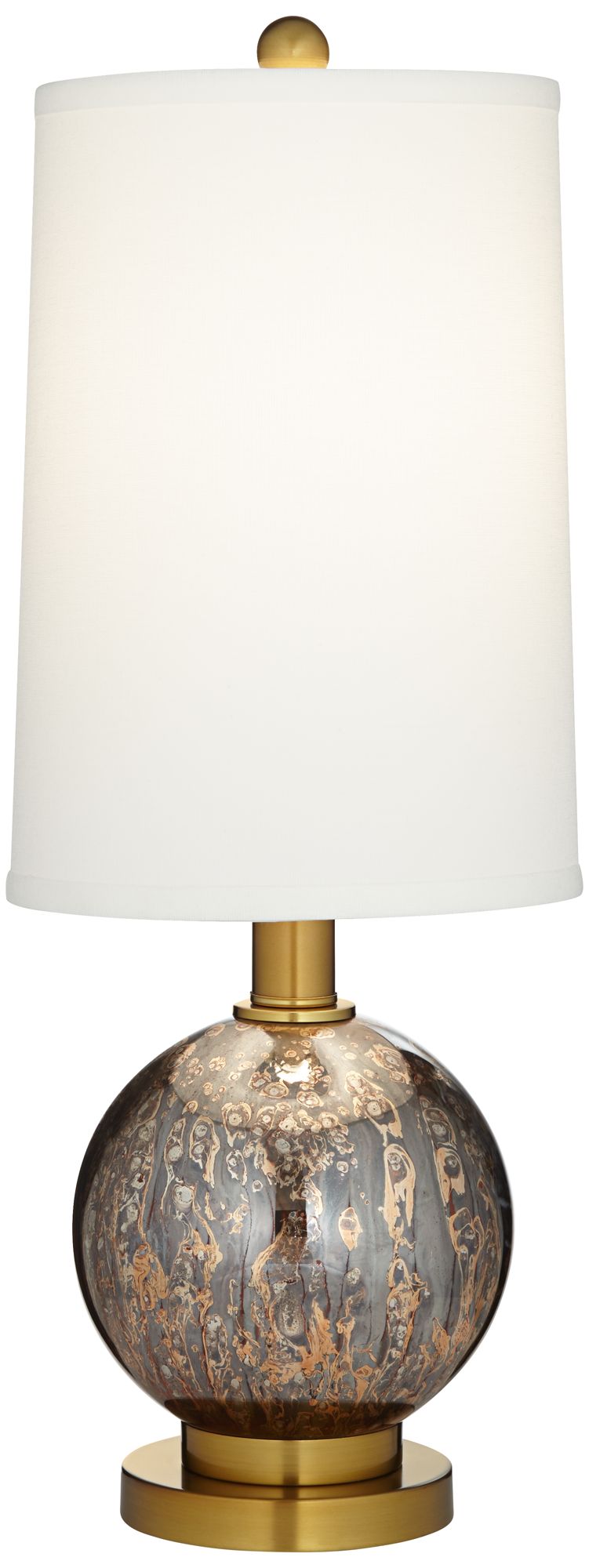 Pacific Coast Lighting Copper and Mercury Glass Orb Table Lamp