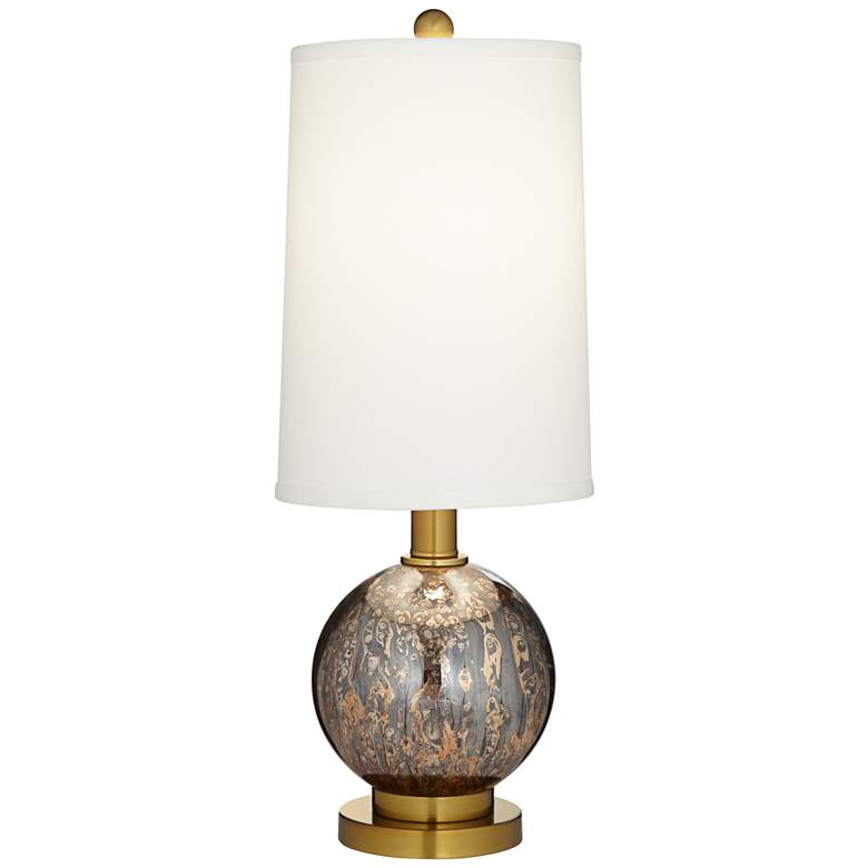Image 2 Pacific Coast Lighting Copper and Mercury Glass Orb Table Lamp