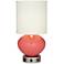 Pacific Coast Lighting Coral Glass Table Lamp with USB Port and Outlet