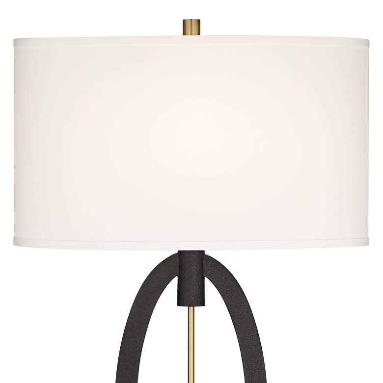Image 4 Pacific Coast Lighting Crescent Ring 32" Black and Gold Table Lamp more views