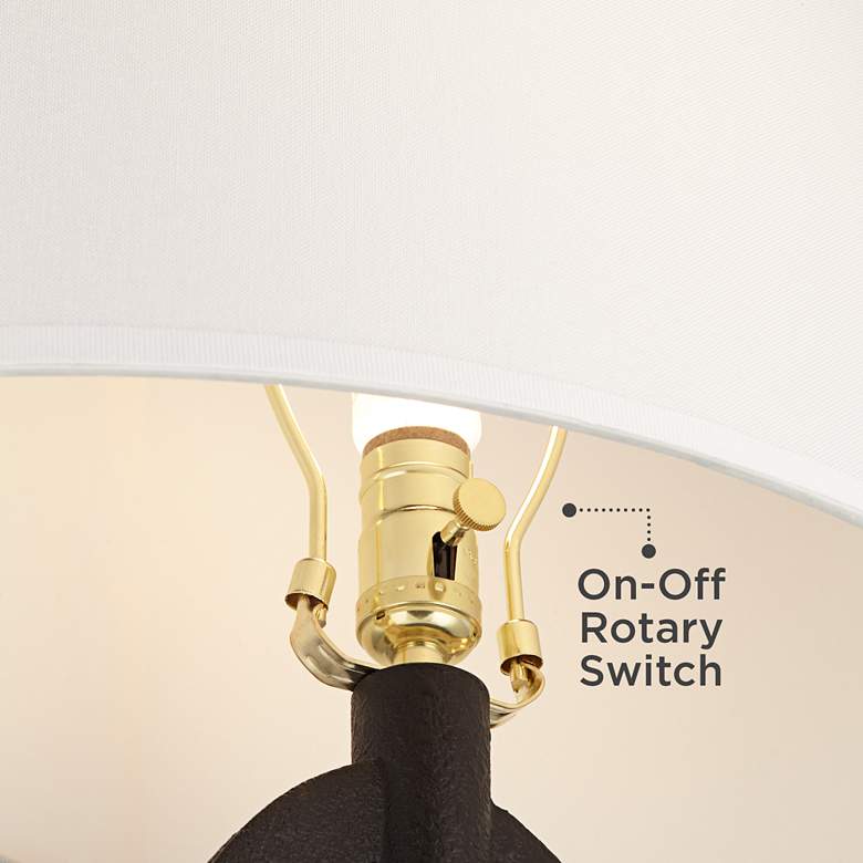 Image 5 Pacific Coast Lighting Crescent Ring 32" Black and Gold Table Lamp more views