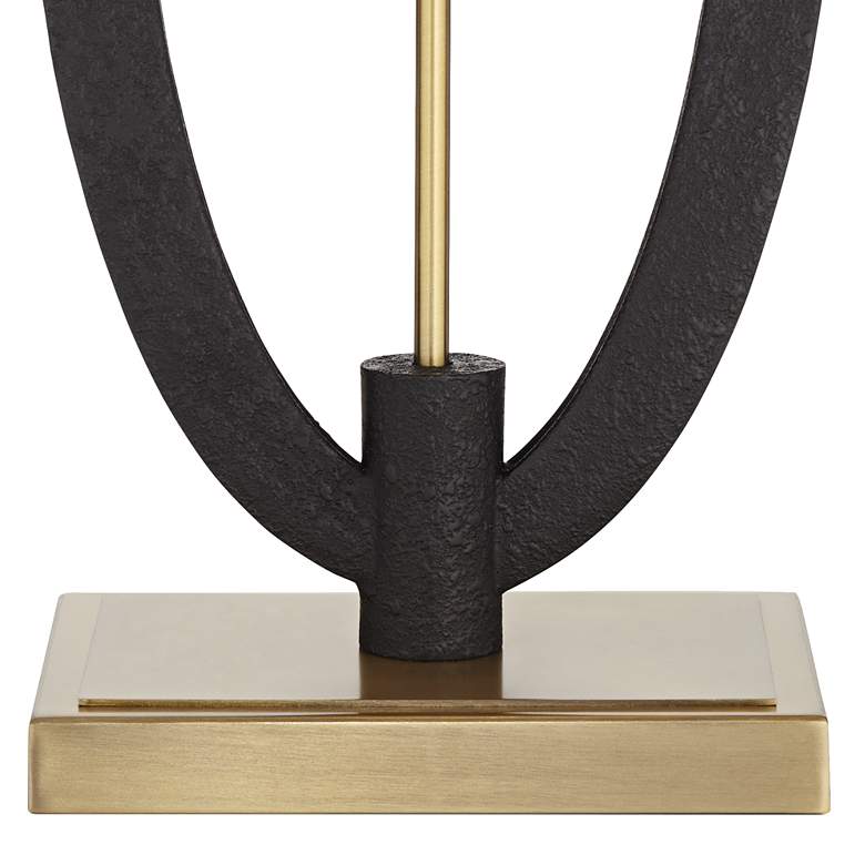 Image 6 Pacific Coast Lighting Crescent Ring 32" Black and Gold Table Lamp more views