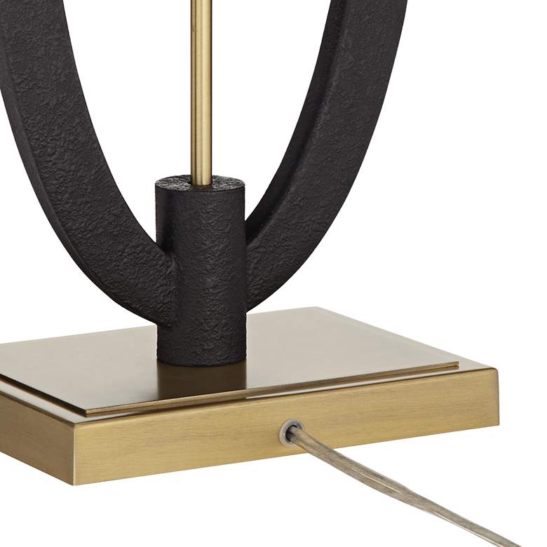 Image 7 Pacific Coast Lighting Crescent Ring 32" Black and Gold Table Lamp more views