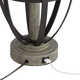 Image5 of Pacific Coast Lighting Crestfield Cove Black Cage USB Table Lamp more views